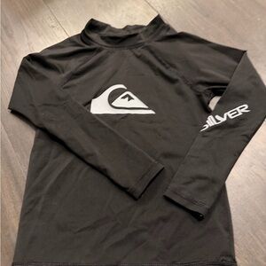 Quiksilver Black Rash Guard with Logo